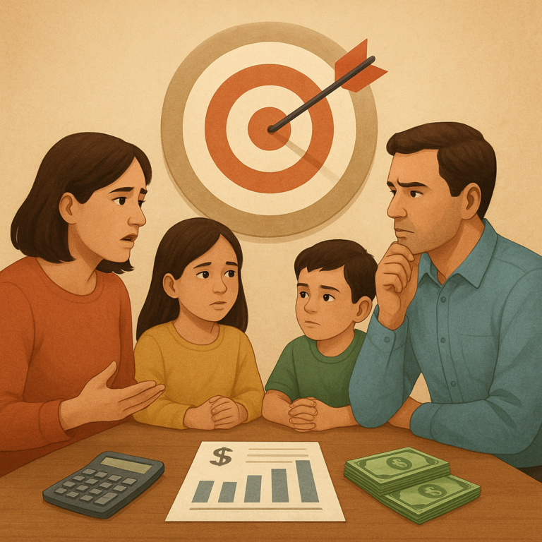 Como definir metas financeiras em família sem gerar conflito
